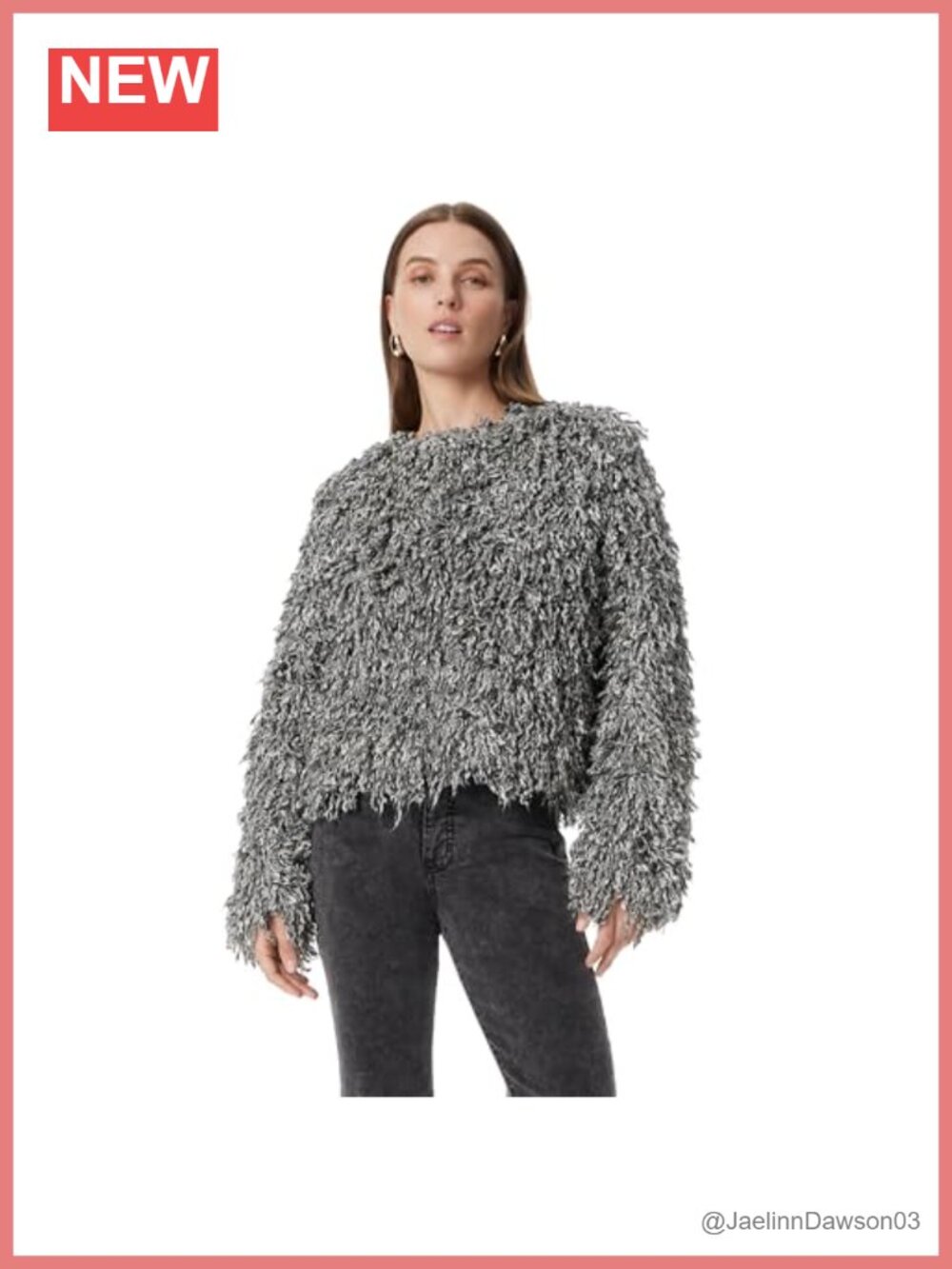Sam Edelman Baelynn Shaggy Cardigan Sweater Hook and Eye